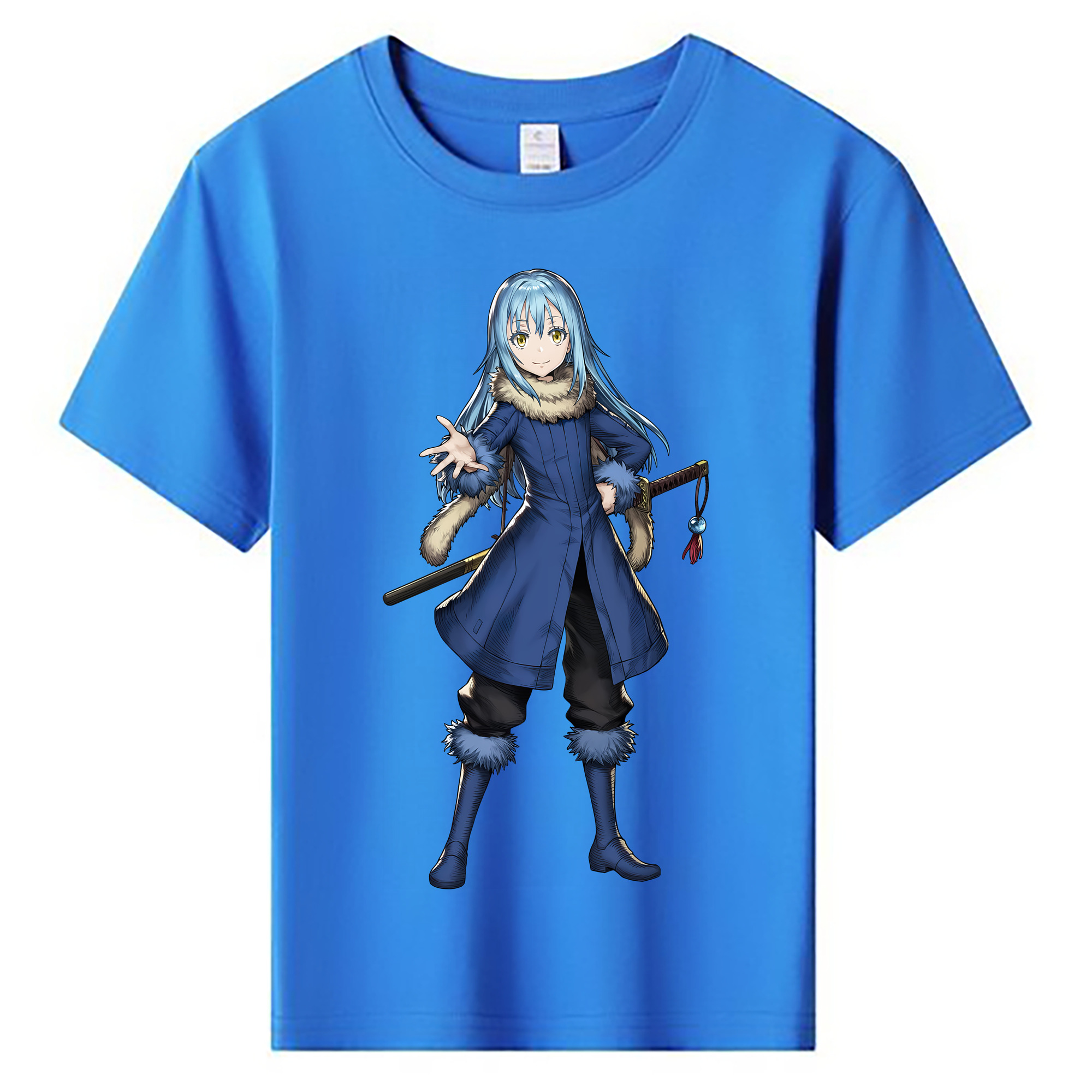 （画像用） 転スラ Regarding Reincarnated to Slime 綿100％キッズTシャツ（フロントプリント）